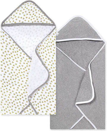 Burt'S Bees Baby Hooded Towels, Absorbent Knit Terry, Super Soft Single Ply, 100% Organic Cotton