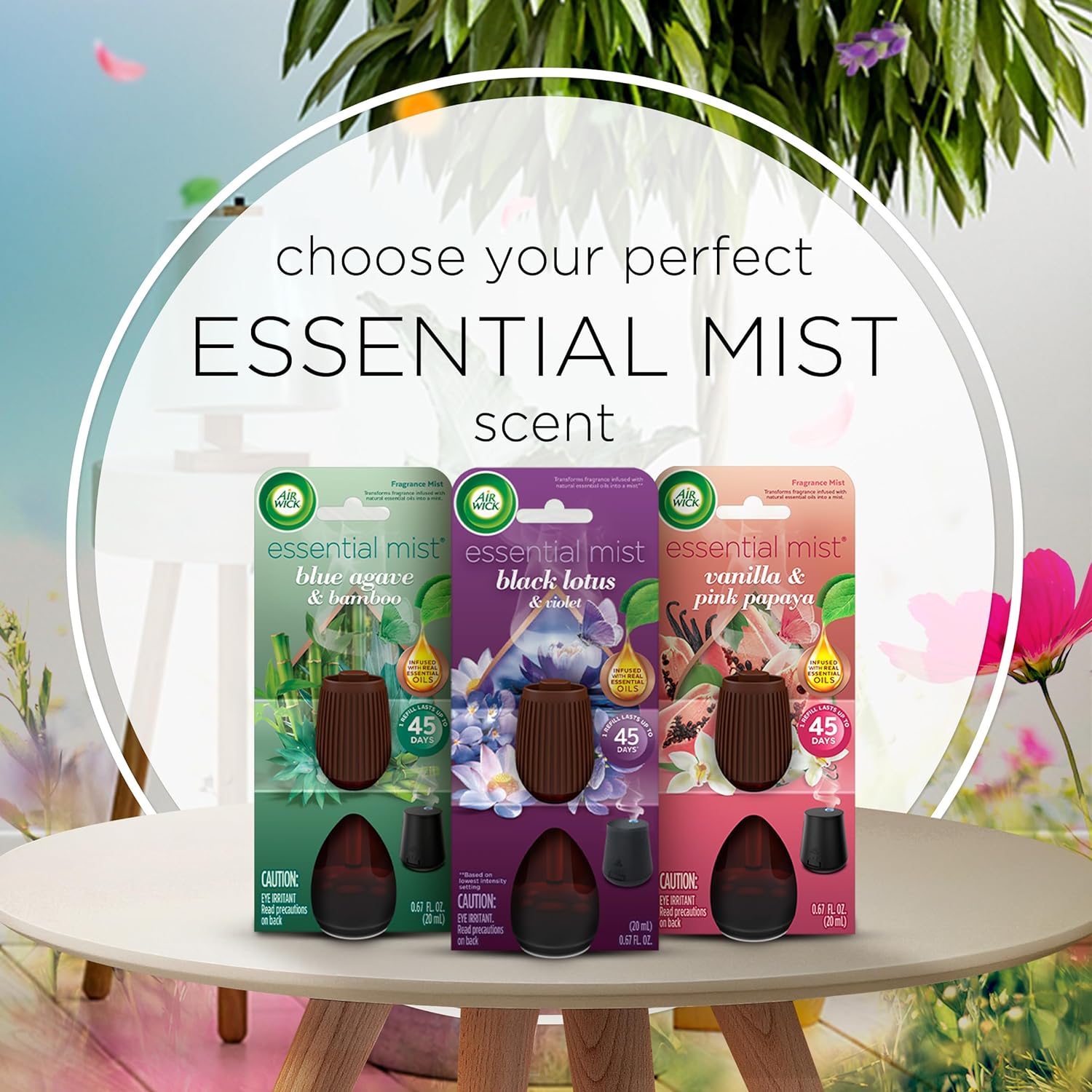 Air Wick Essential Mist – Triple Refill Black Lotus & Violet 3 ct. : Health & Household