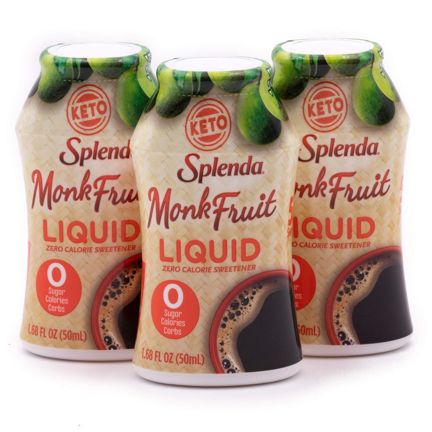 Splenda Monk Fruit Liquid, Zero Calorie Sweetener Drops, 1.68 Ounce Bottle (Pack Of 3)