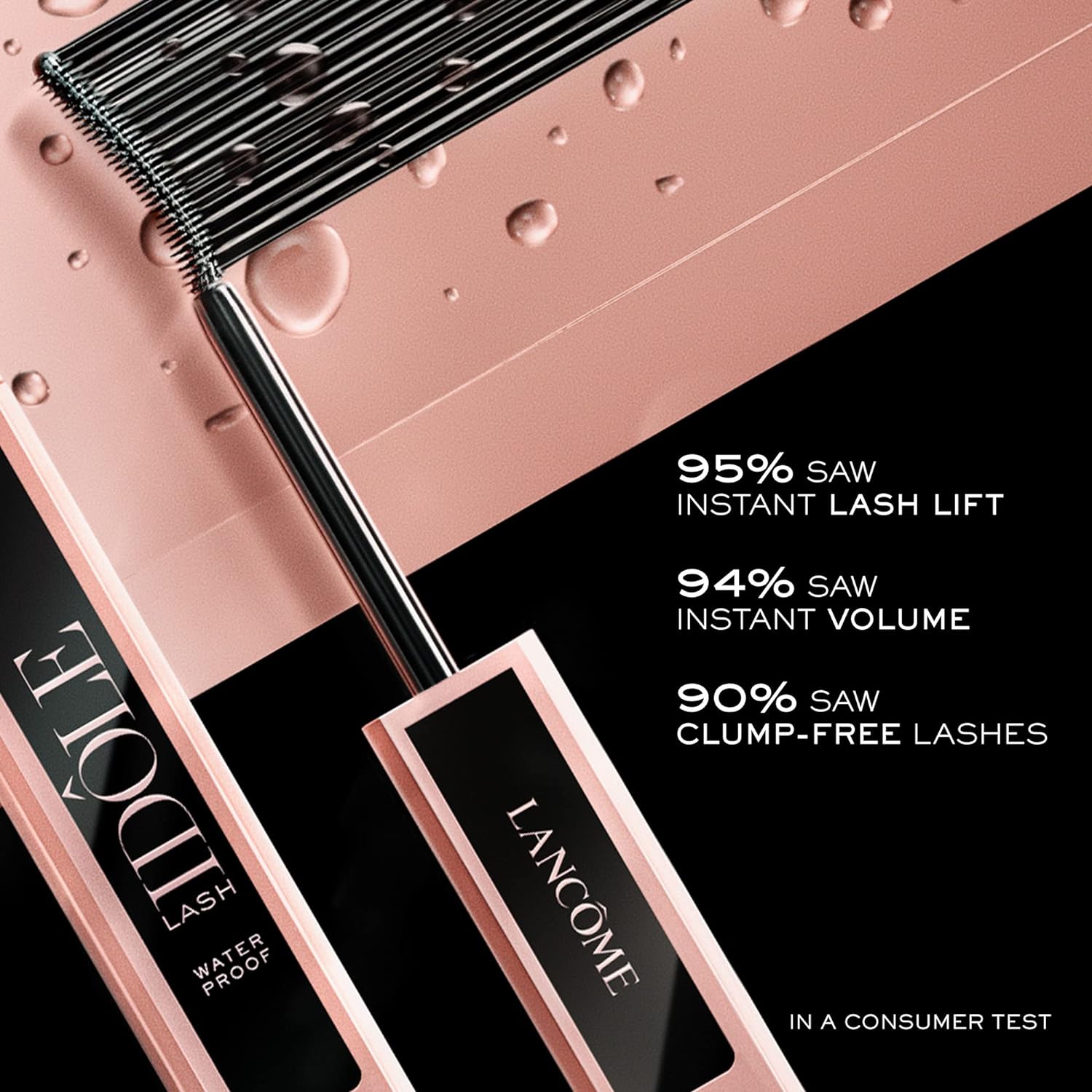 Lash Idôle Lash-Lifting & Volumizing Waterproof Mascara - Black Mascara for Instant Volume, Length & Lift - Smudge Proof & Up To 24H Wear - Black : Beauty & Personal Care