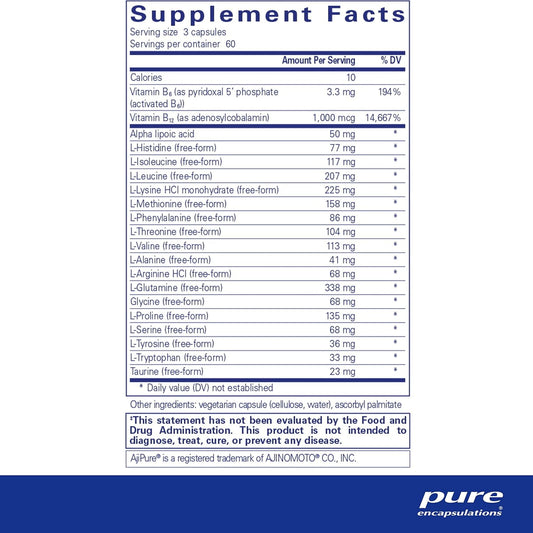 Pure Encapsulations Amino-Nr | Natural Ratio Amino Acid Complex Support For Immune Function And Athletic Activity* | 180 Capsules