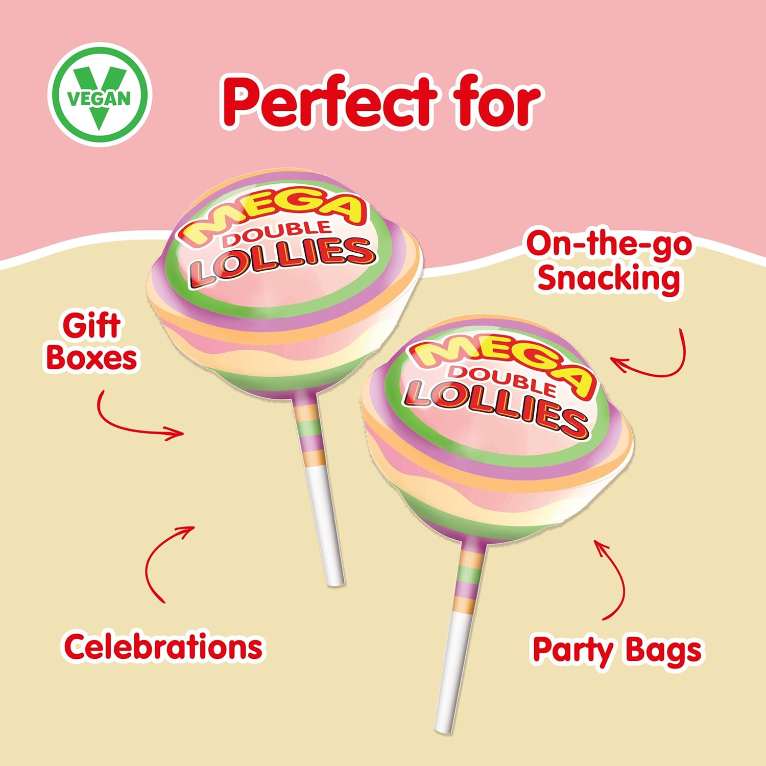 Swizzels Mega Double Lollies, Fruit Flavoured Lollipop Sweet Box (36 Lollipops per Box) : Amazon.co.uk: Grocery