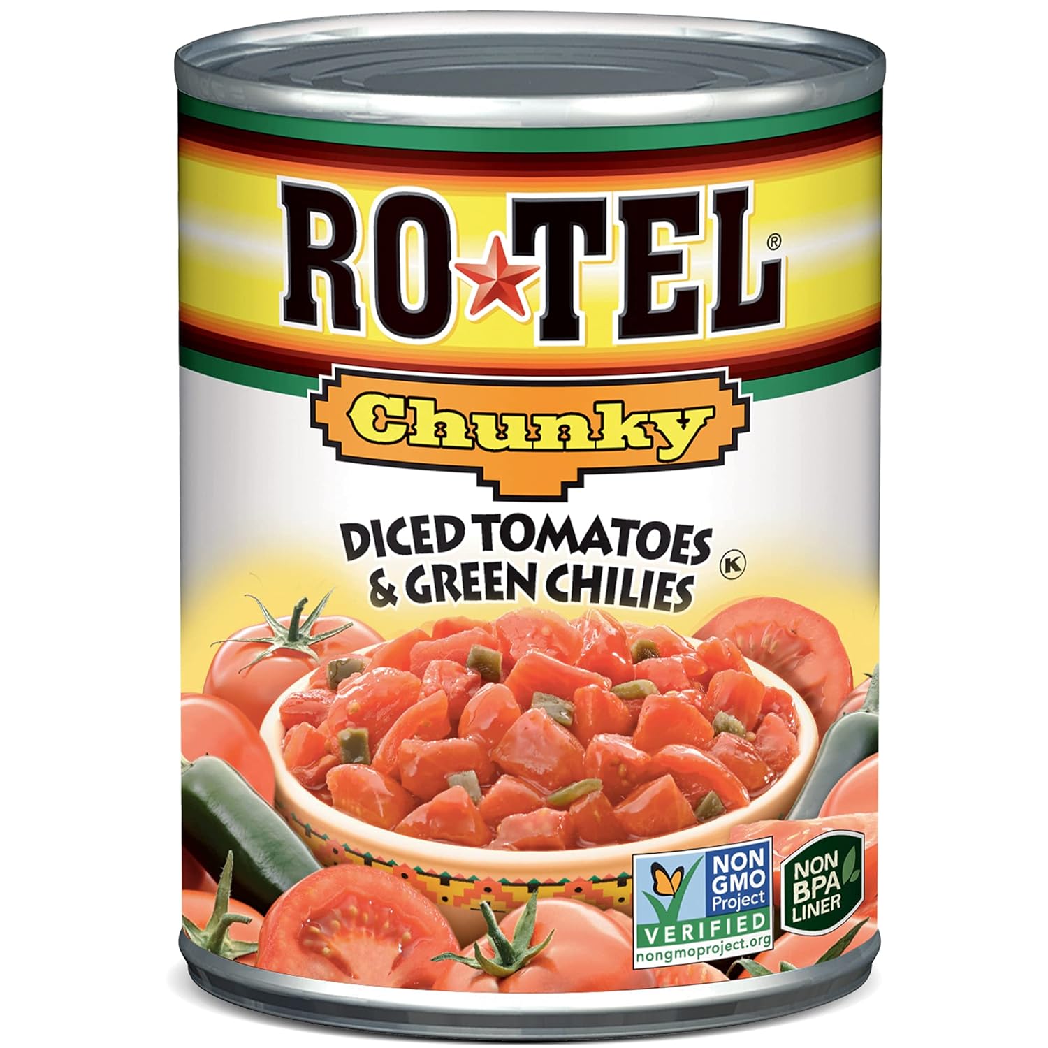 RO-TEL Chunky Diced Tomatoes and Green Chilies, 10 oz