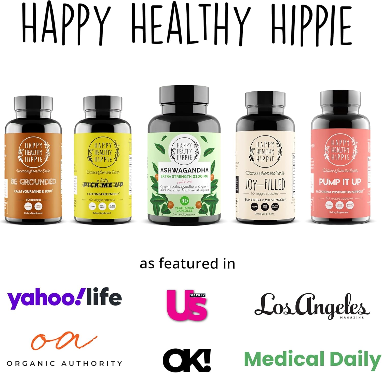 Happy Healthy Hippie Go with The Flow Hormone Balance Supplement (180ct) & Beetroot Capsules (60ct) : Health & Household
