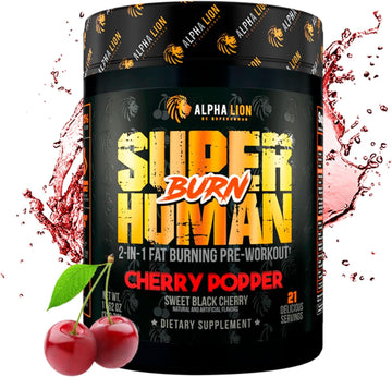 Alpha Lion Superhuman Burn – 2 In 1 Metabolism Booster Pre Workout And Thermogenic Fat Burner For Men – Appetite Suppressant And Weight Loss Supplement (21 Servings, Hulk Juice)