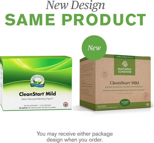 Nature'S Sunshine Cleanstart Mild, 56 Packets | Powerful Herbal Detox That Supports Natural, Everyday Cleansing Of Waste From The Body