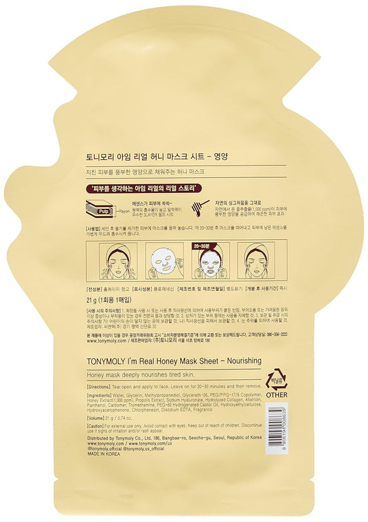 Tonymoly I'M Real Honey Nourishing Mask Sheet, Pack Of 1