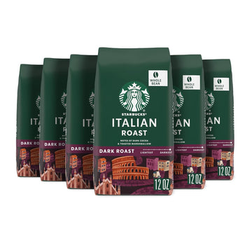 Starbucks Dark Roast Whole Bean Coffee — Italian Roast — 100% Arabica — 6 bags (12 oz. each)