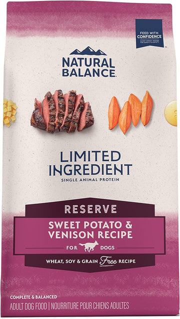 Natural Balance Limited Ingredient Adult Grain-Free Dry Dog Food, Reserve Sweet Potato & Venison Recipe, 12 Pound (Pack Of 1)