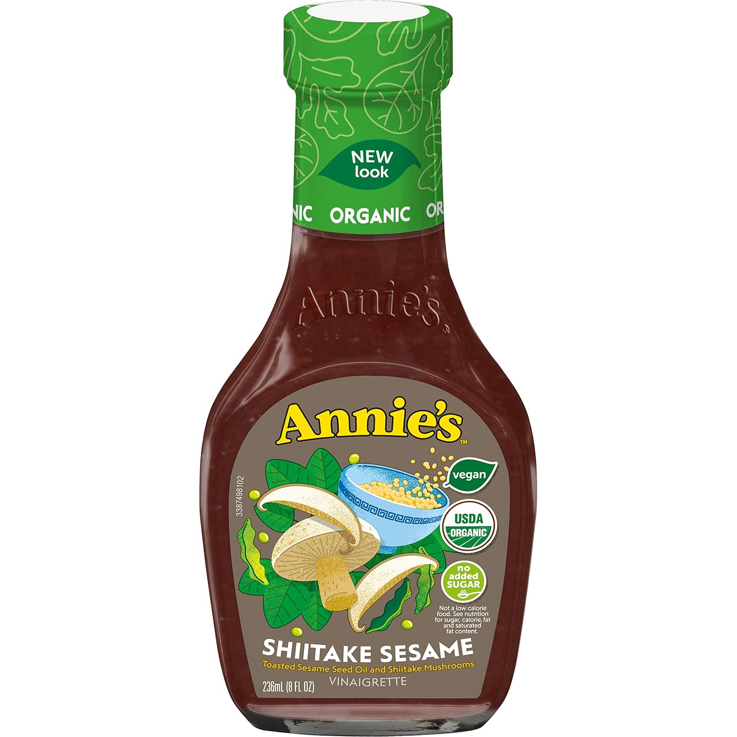 Annie'S Organic Shiitake Sesame Vinaigrette Salad Dressing, Vegan, 8 Oz