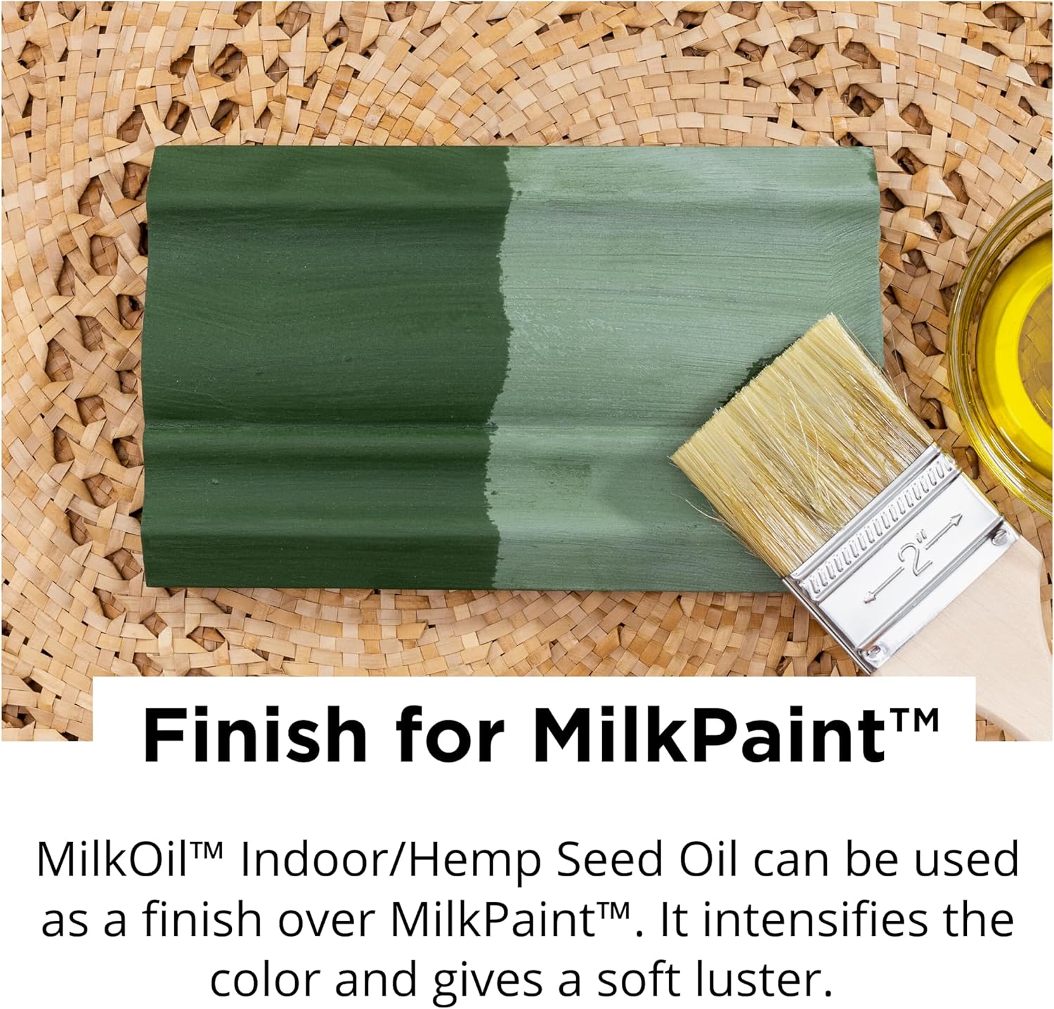 Miss Mustard Seed's MilkOil Indoor/Hemp Seed Oil - Use on Raw or Stained Wood, Milk-Painted Pieces, Old Wood Finishes, Eco-Friendly, No VOCs, 8 fl oz : Health & Household