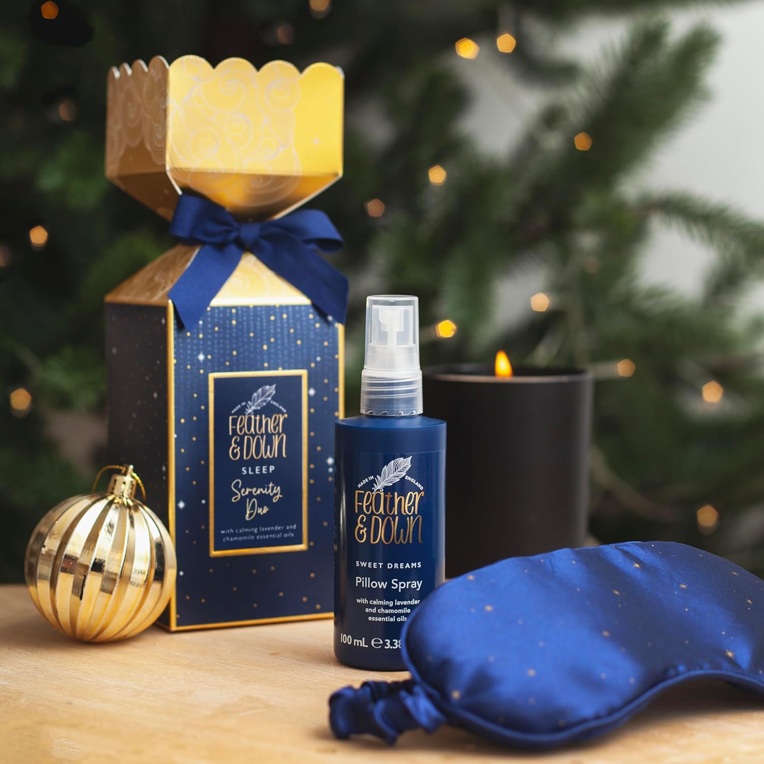 Feather and Down Serenity Duo Gift Set (2 x 50ml Pillow Spray & Relaxing Eye Mask) - With Lavender & Chamomile Essential Oils to Encourage Calm & Aid a Restful Night's Sleep. : Amazon.co.uk: Fashion