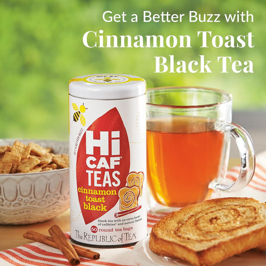 The Republic Of Tea — Hicaf Cinnamon Toast Black Tea, 50 Tea Bags, High In Caffeine