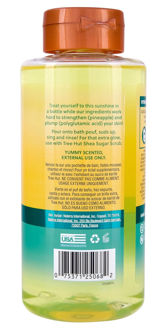 Tree Hut Pineapple Foaming Gel Wash | Cleanse & Soothe Skin Without Stripping Moisture | Made With Our Hydrating Oil Complex | 18 Fl Oz