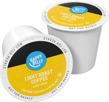 Amazon Brand - Happy Belly Light Roast Coffee Pods, Morning Light, Compatible With Keurig 2.0 K-Cup Brewers, 100 Count