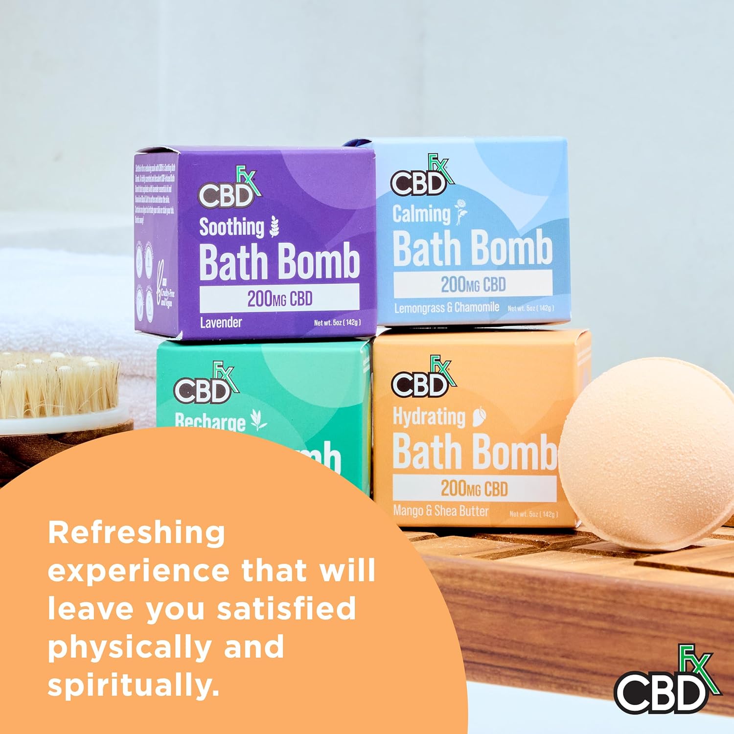 CBDfx 200mg CBD High Strength Hydrating CBD Oil Bath Bomb with Mango & Shea Butter Vegan, Cruelty-Free, Single Bath Bomb : Amazon.co.uk: Beauty