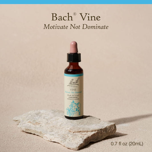 Bach Original Flower Remedies, Vine For Motivation, Natural Homeopathic Flower Essence, Holiday Gift For Him Or Her, Vegan, 20Ml Dropper