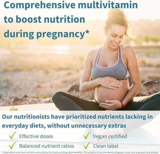 Methylated Prenatal Multivitamin, Folate For Mthfr, High Absorption, Clean Label, Gentle Iron, Choline, Natural Calcium & Magnesium, Vegan Vitamins For Pregnancy, 60 Tablets, By Igennus