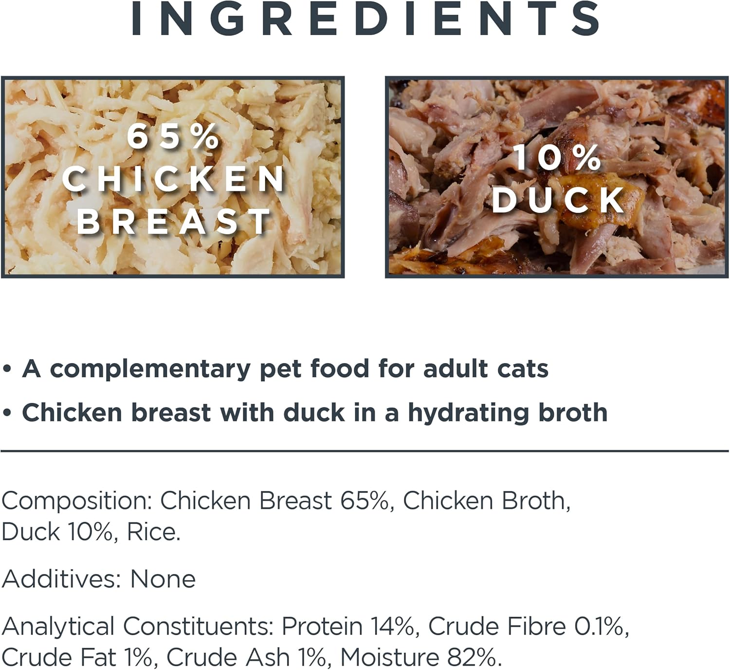 Encore 100% Natural Wet Cat Food, Chicken with Duck (Pack of 16 x 70g Pouches) :Pet Supplies