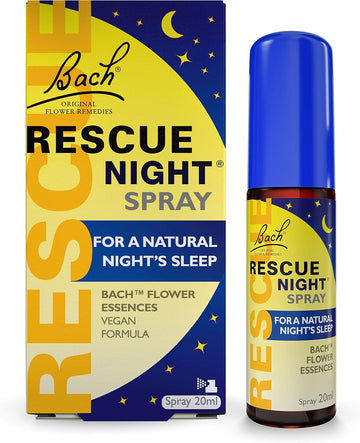 Rescue Night Spray (20Ml), For A Natural Night'S Sleep, Natural Flower Essences, Helps Switch Off From Repetitive Thoughts, Disconnect From Distractions, Night Support, Aid A Restful Night