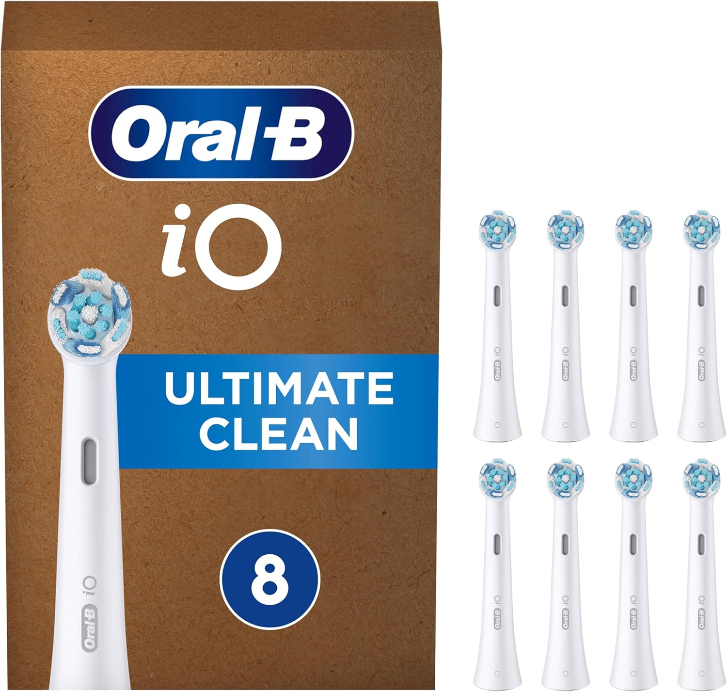 Oral-B Io Ultimate Clean Electric Toothbrush Head, Oral B Electric Toothbrush Heads, Twisted & Angled Bristles For Deeper Plaque Removal, Pack Of 4 Toothbrush Heads, Black