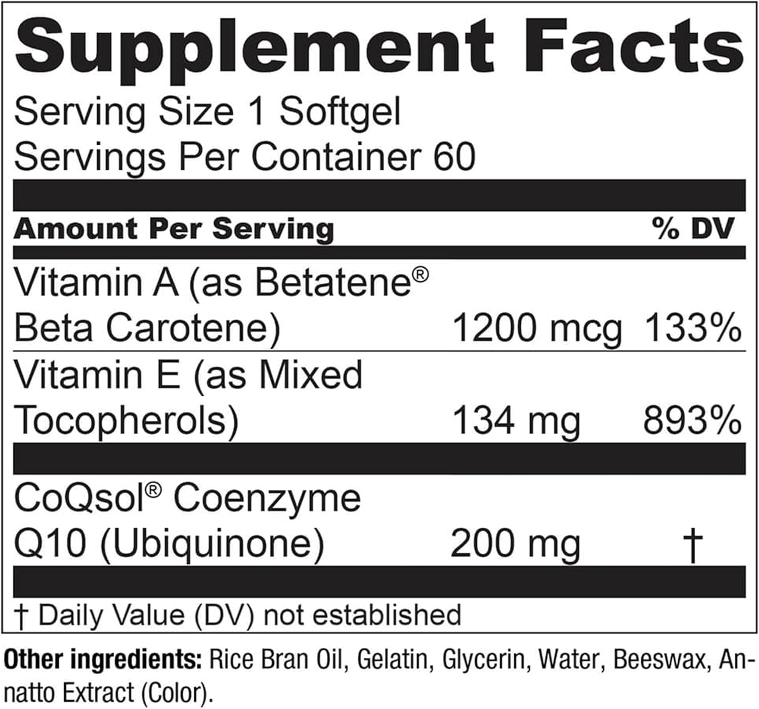 Essential Elements CoQ10 200mg Softgels for Heart, Brain, and Vascular Support - Comprehensive Coenzyme Q10 Supplement with 2.6 Times Higher Absorption - 60 Count, 2 Month Supply : Health & Household