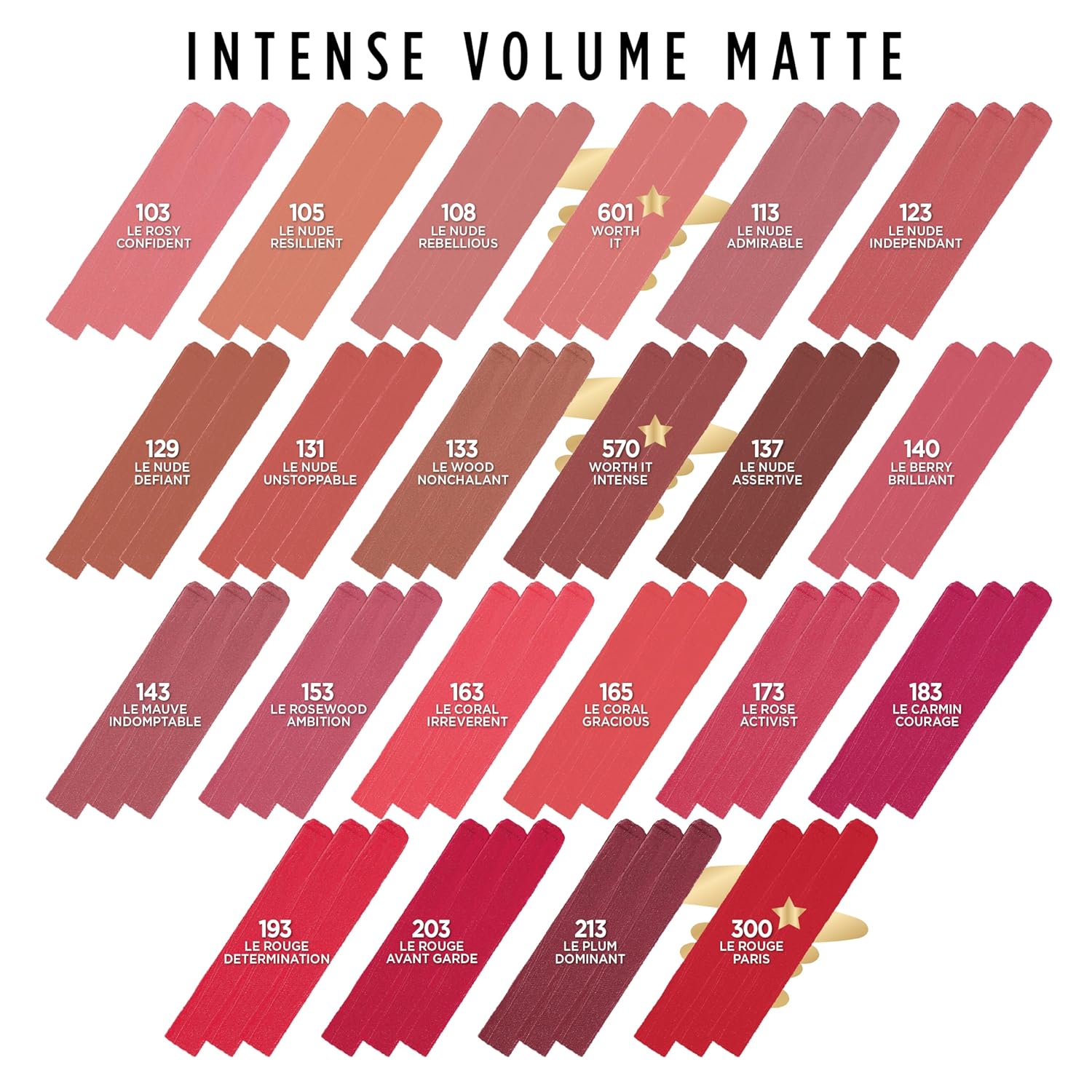 L'Oreal Paris Colour Riche Intense Volume Matte Lipstick, Lip Color Infused With Hyaluronic Acid For Up To 16Hr All Day Comfort, Le Rosewood Ambition, 0.06 Oz : Beauty & Personal Care