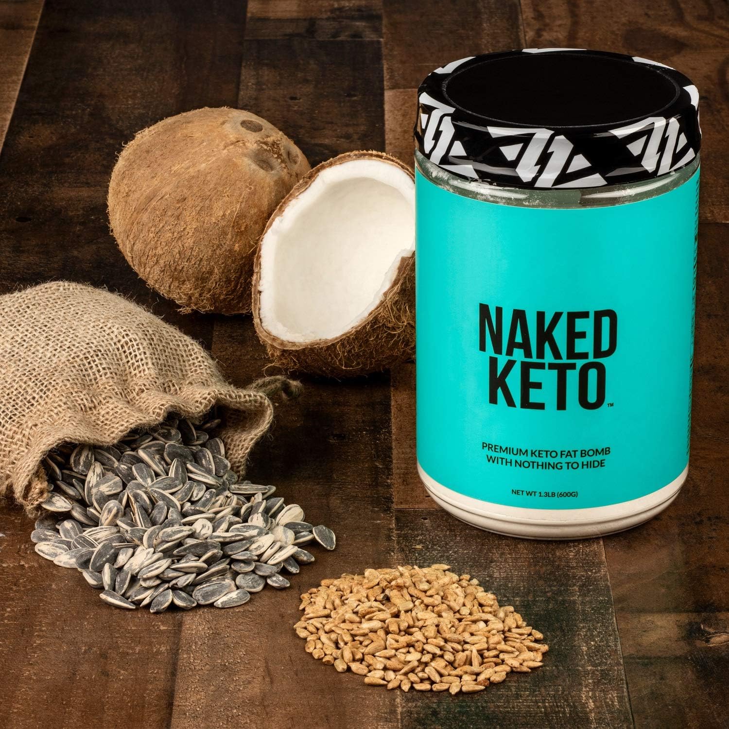 NAKED nutrition Naked Keto - Premium Keto Fat Bomb Powder - Unflavored - Only Two Ingredients - Gluten-Free, Soy Free Keto Supplement with No Gmos and No Artificial Sweeteners - 1.3 Lb : Health & Household