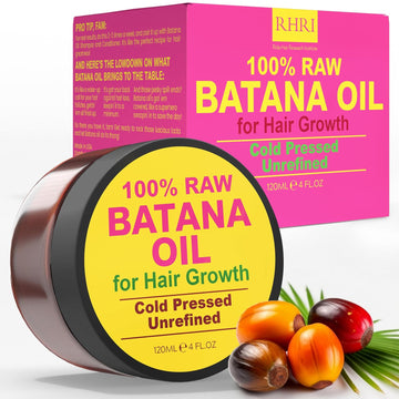 Raw Batana | 100% Cold Pressed & Chemical-Free Hair Growth Oil For Curly & Natural Hair Treatment | Round Jar