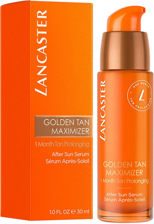 Lancaster Golden Tan Maximizer After Sun Face Serum 30Ml | One Month Tan Prolonging | Natural Tan Accelerator | Soothes And Calms Sun-Exposed Skin | Softens Skin With Velvety Finish