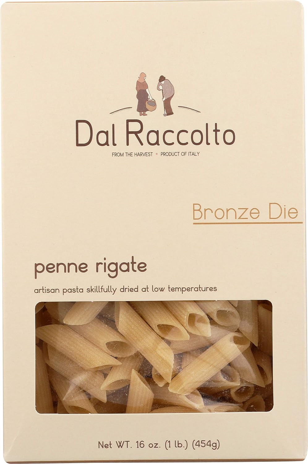 Dal Raccolto Bronze Die Pasta - Penne Rigate, 1 lb Box