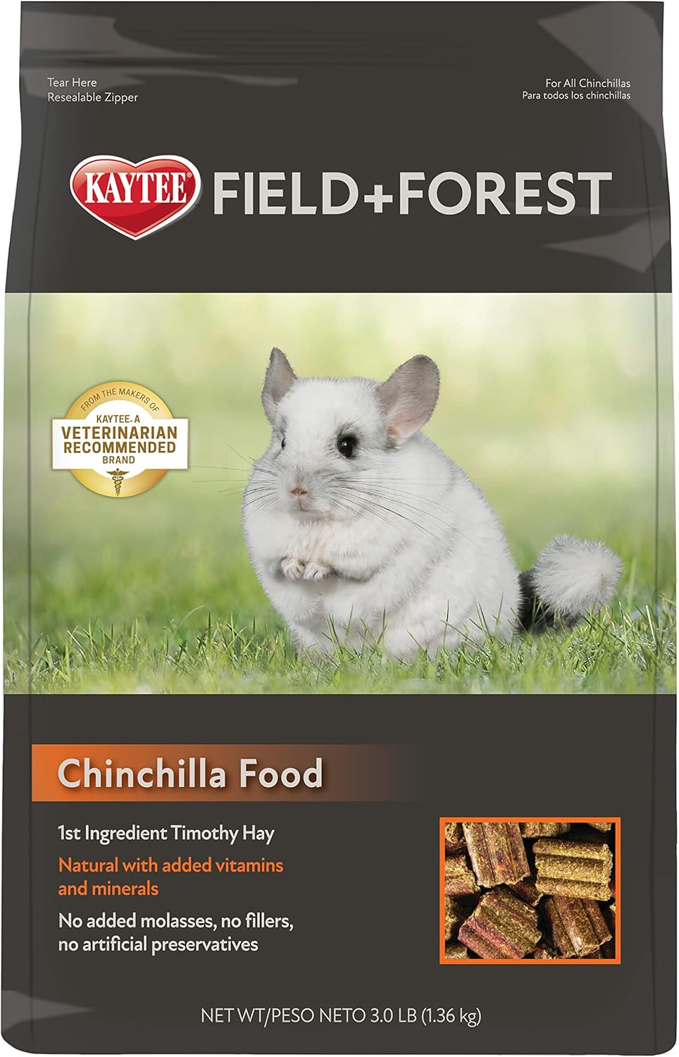 Kaytee Field+Forest Chinchilla Food 3 Pounds