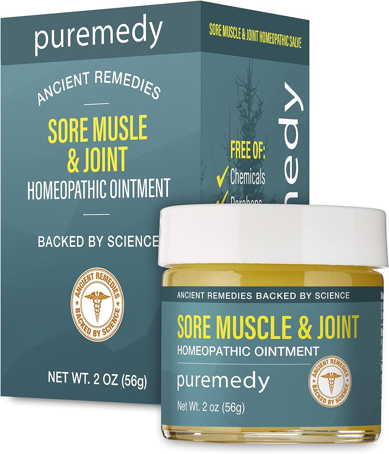 Puremedy Sore Muscle and Joint Relief Homeopathic Salve, FSA, Natural,