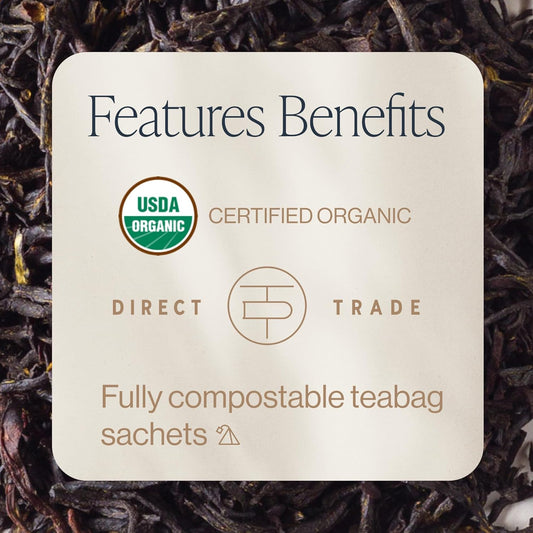 Rishi Tea Earl Grey Tea | Usda Organic Direct Trade Sachet Tea Bags, Certified Kosher Pure Black Tea With Bergamot Oil, Energizing & Caffeinated | 15 Count (Pack Of 1)