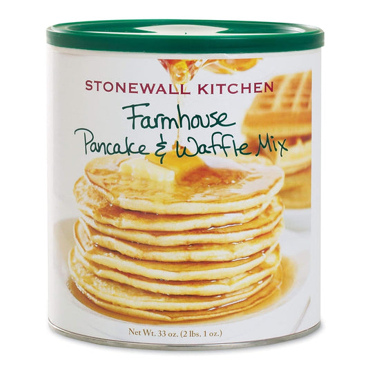 Stonewall Kitchen Super Farmhouse Pancake and Waffle Mix - Set of Three (33 oz) Canisters