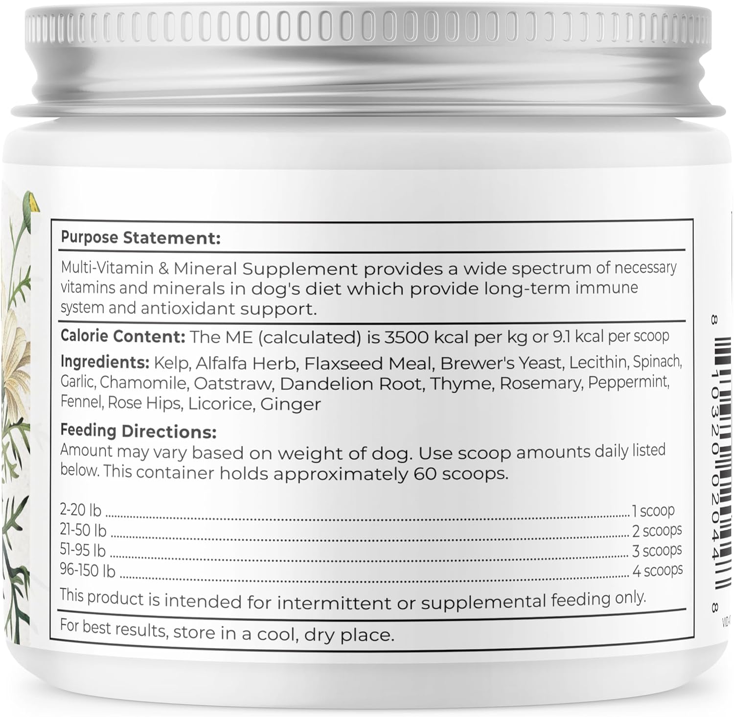 Dr. Harvey's Herbal Multi-Vitamin and Mineral Supplement for Dogs (7 Ounces) : Pet Supplies