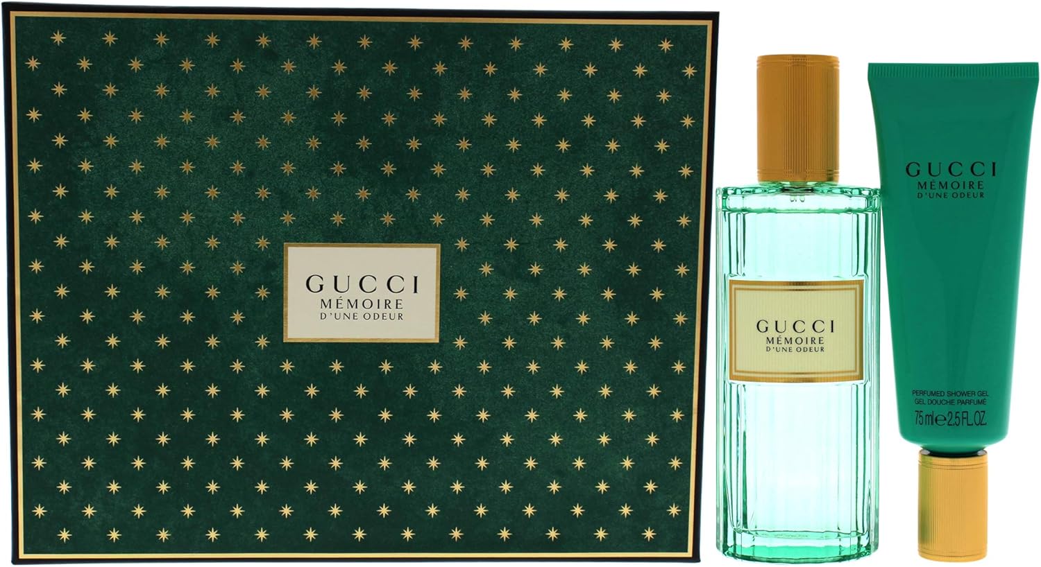 Gucci Memoire D'Une Odeur Set 1 X Eau De Parfum 100Ml Spray & 75Ml Shower Gel