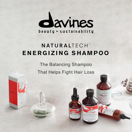 Davines Naturaltech Energizing Shampoo Gentle Cleansing And Protection For Fragile Or Thinning Hair, Revitalize And Energize The Scalp