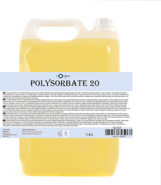 Polysorbate 20 (Solubilser) - 5Kg : Amazon.co.uk: Health & Personal Care