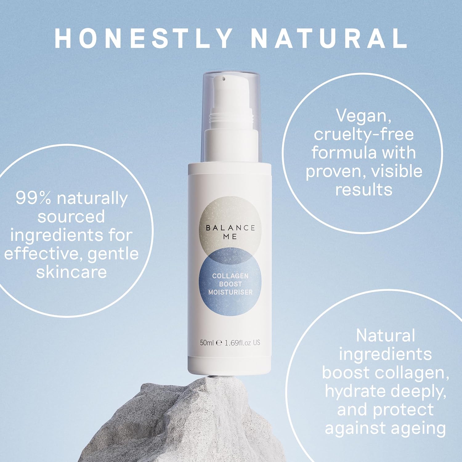 Balance Me Collagen Boost Moisturiser 50ml, Anti Aging Face Cream with Hyaluronic Acid and Peptides, Skin Tightening and Neck Firming for Dry Skin : Amazon.co.uk: Beauty
