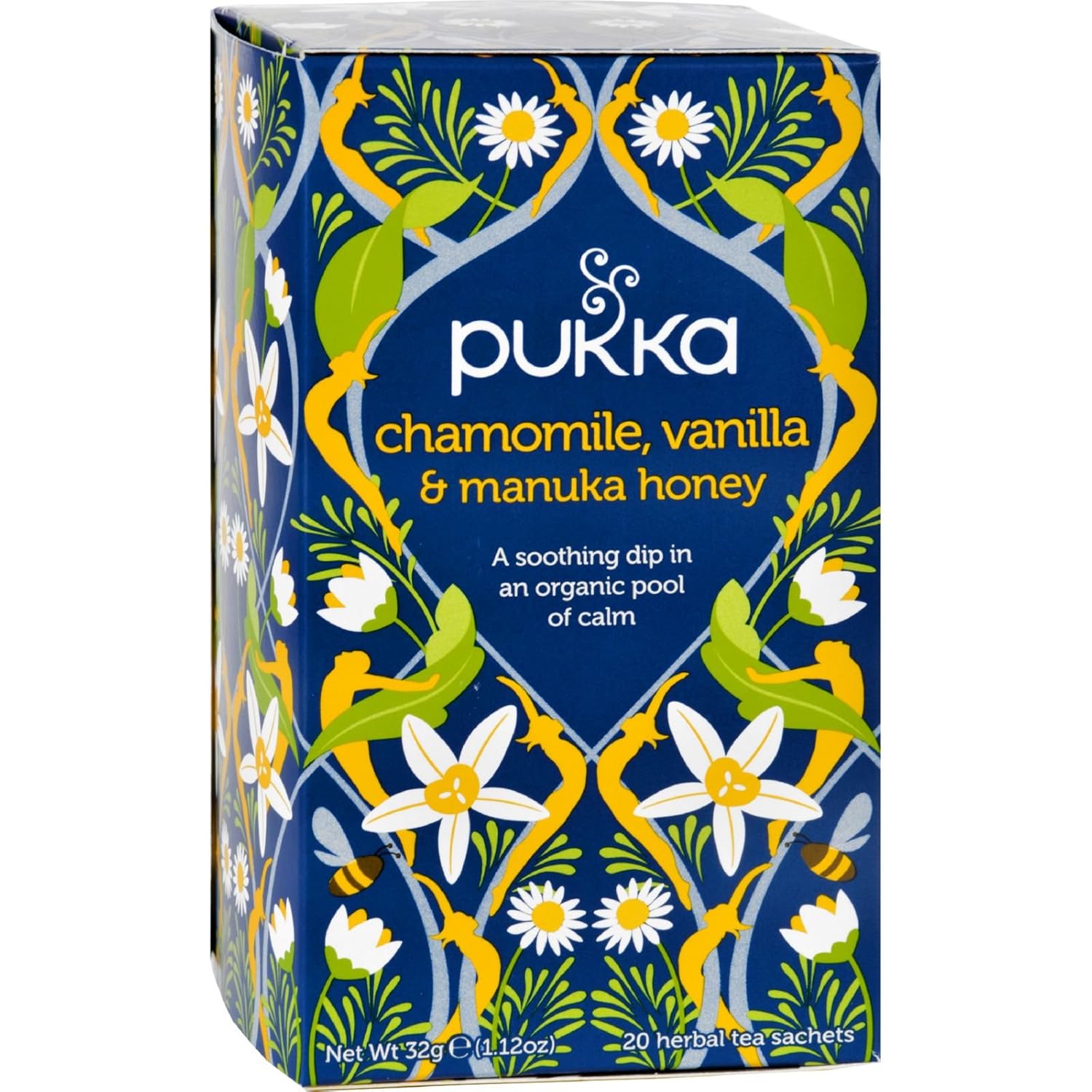 Pukka Herbal Teas Tea - Organic - Chamomile Vanilla And Manuka Honey - 20 Bags - Case Of 6