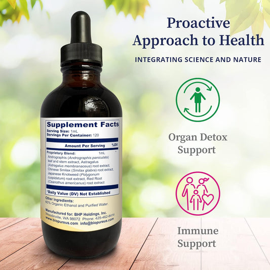 Biopure Quintessence – Botanical Tincture Of 5 Herbal Extracts, Including Astragalus & Japanese Knotweed To Support Immune, Lymphatic Circulation, Gut, Liver & Whole-Body Wellness – 4 Fl Oz