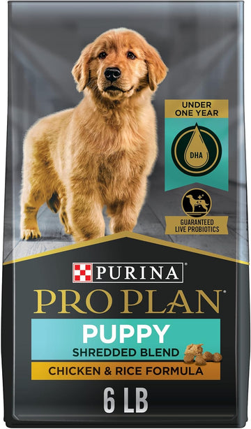 Purina Pro Plan High Protein Puppy Food Shredded Blend Chicken & Rice Formula - 6 lb. Bag