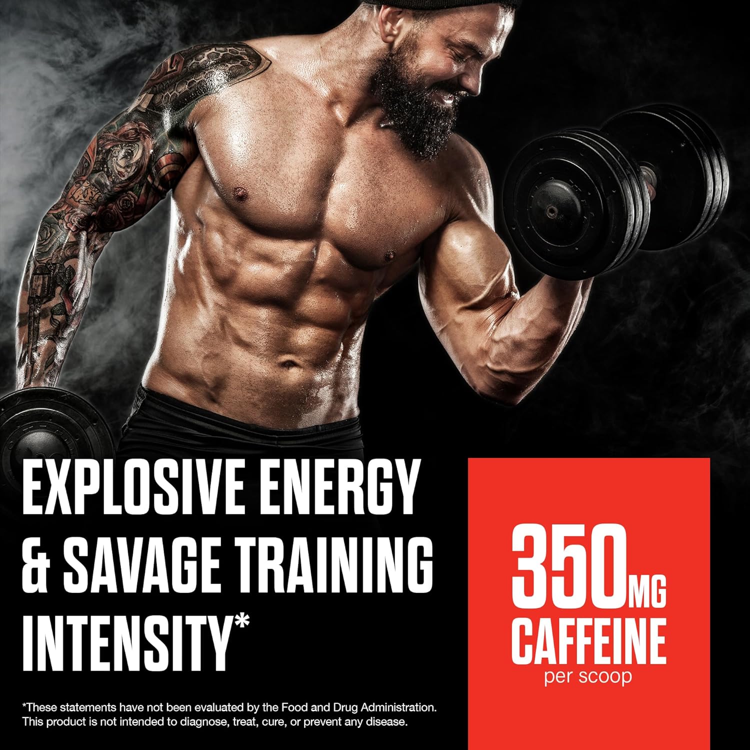 Jnx Sports The Shadow! 350Mg Of Caffeine Hard Core Preworkout - Green Apple 30 Servings | Electric Energy, Mental Focus & Superhuman Strength For Men & Women : Health & Household