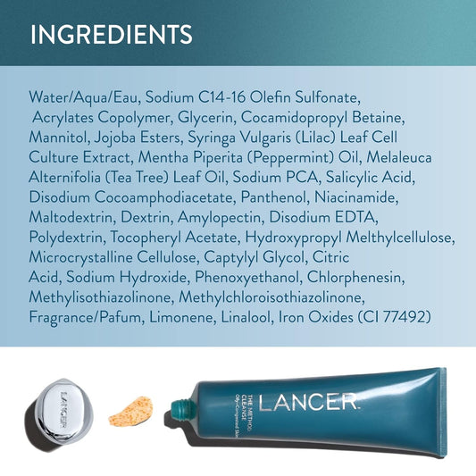 Lancer Skincare The Method: Cleanse Face Cleanser, Daily Face Wash With Salicylic Acid, Oily Or Congested Skin, 4.05 Fluid Ounces