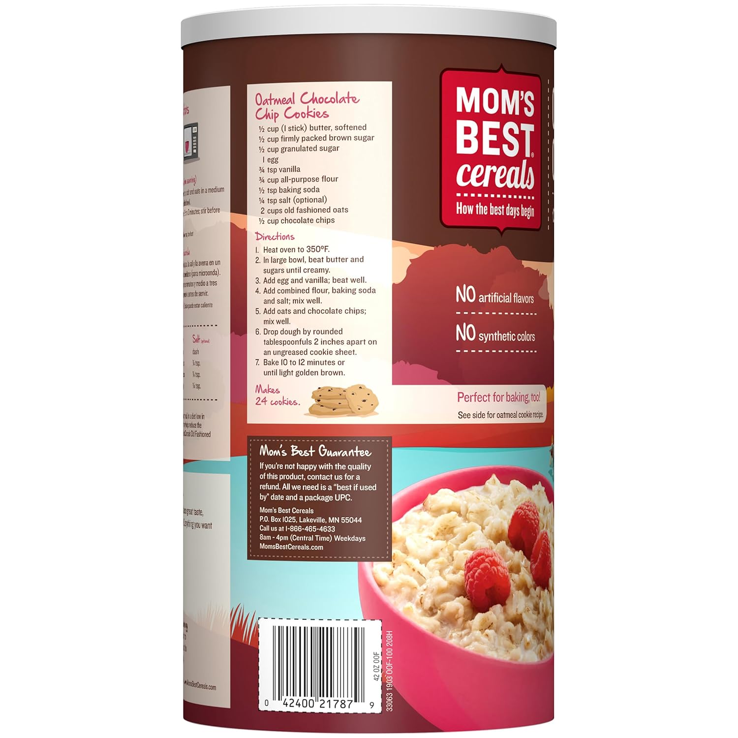 Mom's Best Old Fashioned Oats, 42 OZ Canister : Everything Else