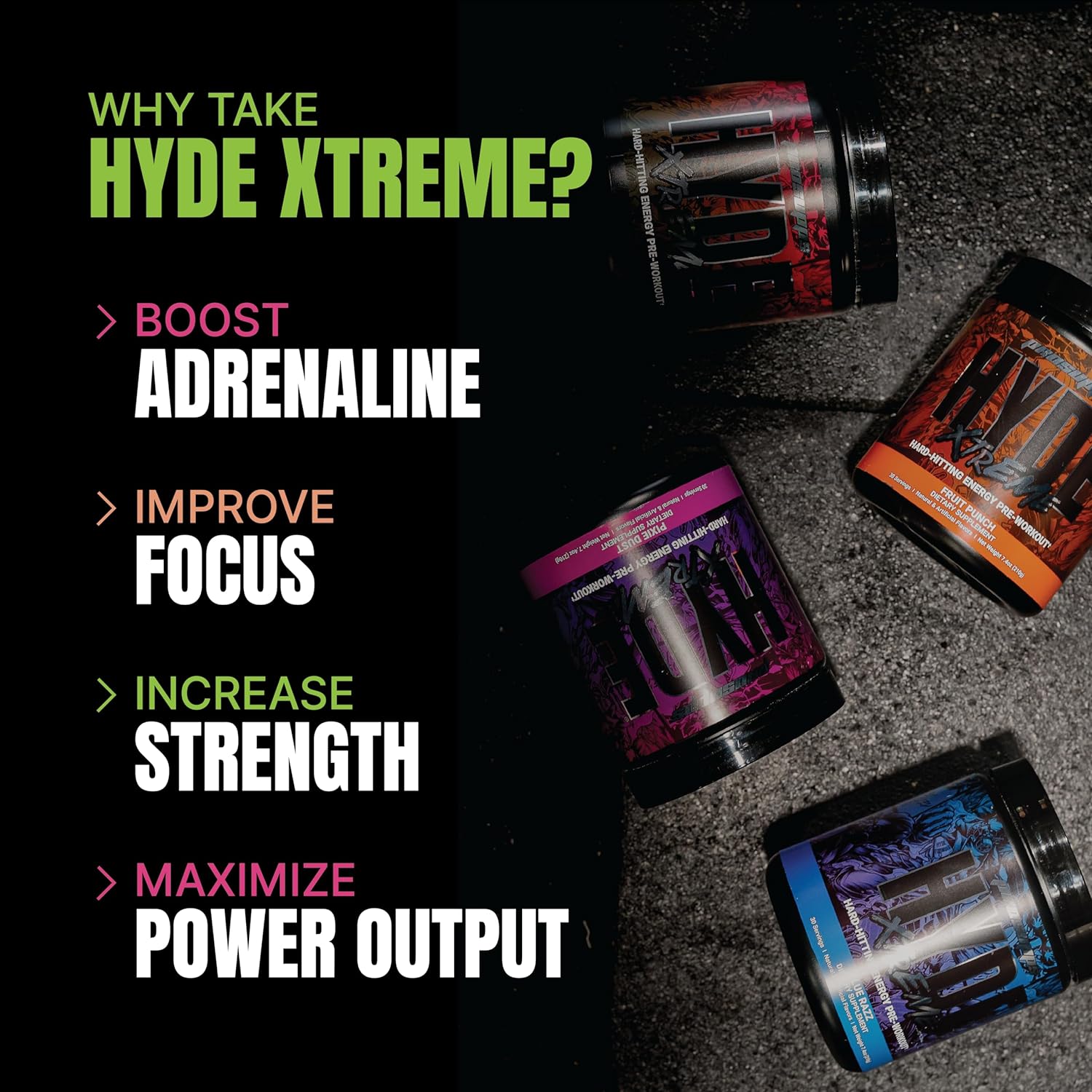 PROSUPPS® Mr. Hyde® Xtreme Pre-Workout Powder Energy Drink - Intense Sustained Energy, Pumps & Focus with Beta Alanine, Creatine & Nitrosigine, (30 Servings, Watermelon Rush) : Health & Household