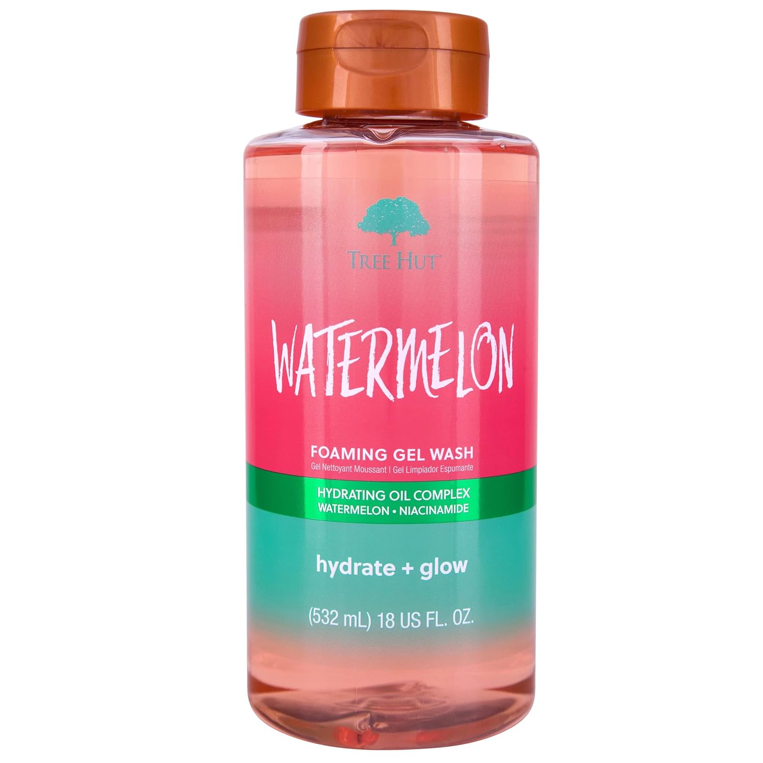 Tree Hut Watermelon Nourishing, Moisturizing & Hydrating Foaming Gel Wash, 18 Oz