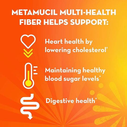 Metamucil, Psyllium Husk Fiber Supplement, 3-in-1 Fiber for Digestive Health, Plant Based,160 Count (Pack of 2)