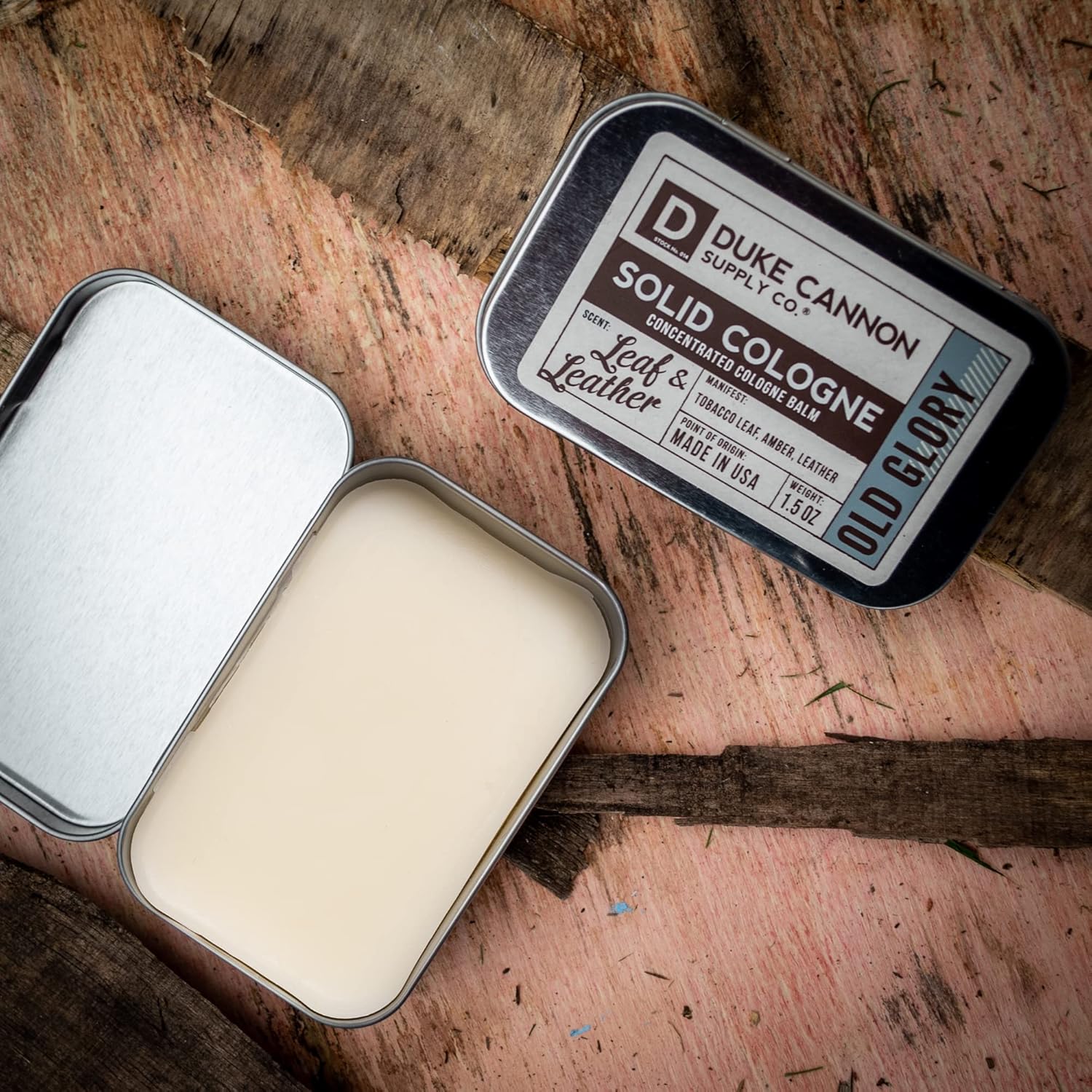 Duke Cannon Solid Cologne - Old Glory Premium Concentrated Cologne Balm, Fresh Tobacco, Amber, And Leather Scent, 1.5 Oz. Travel Tin : Beauty & Personal Care